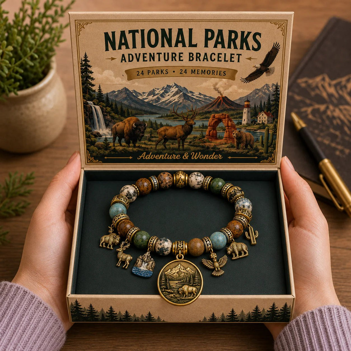 🏞️National Nature Park Faith Bracelet – Meaningful Vintage Nature & Wildlife Souvenir Bracelet💋