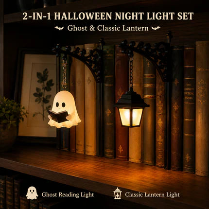 🔥Summer Sale 49% OFF🔥Cozy Reading Ghost Bookshelf Lamp🏆