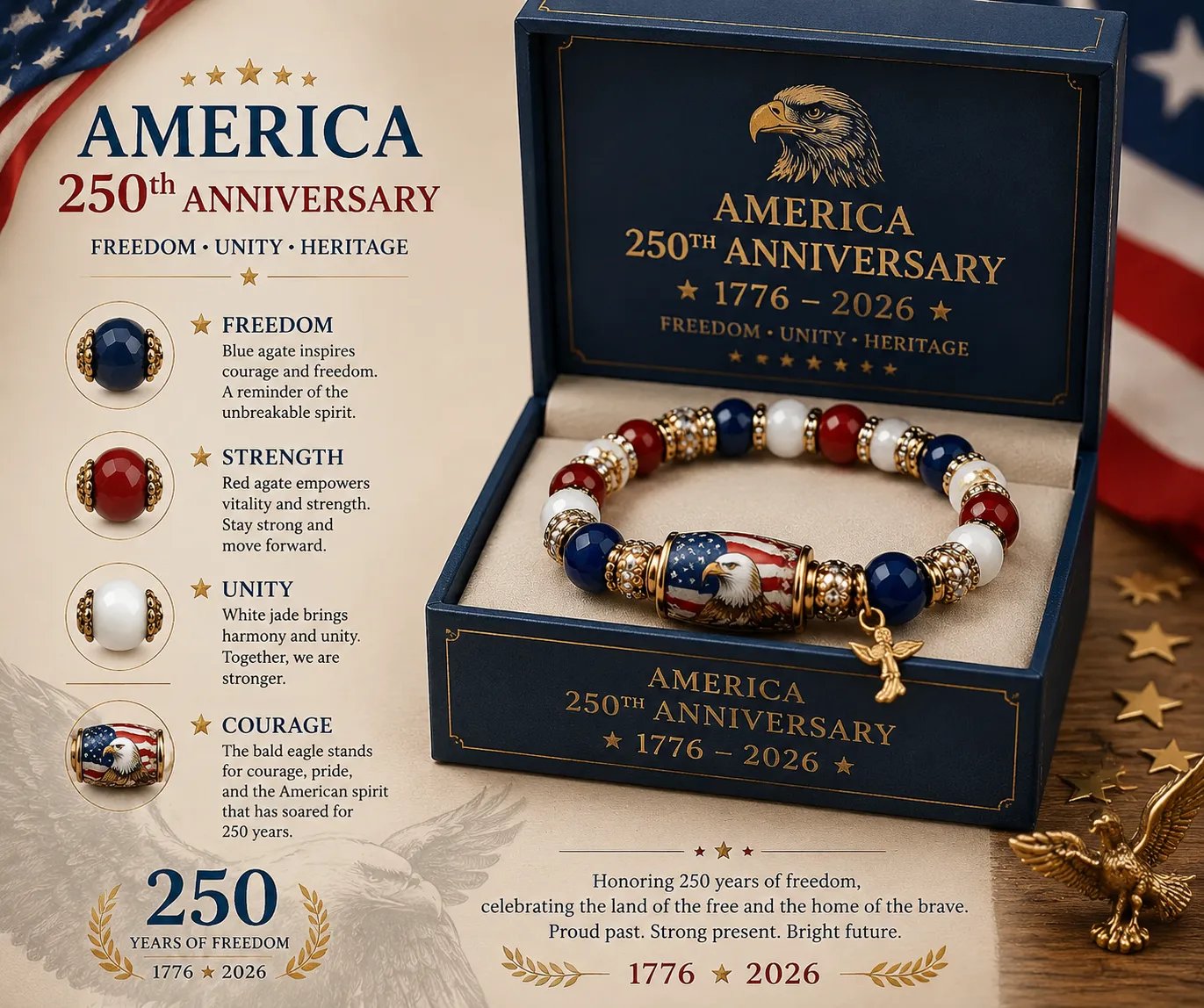 🔥LAST DAY 50% OFF - 🇺🇸 Celebrate Freedom & Honor 💎 | USA 250th Anniversary Limited Edition Collection ✨🏆