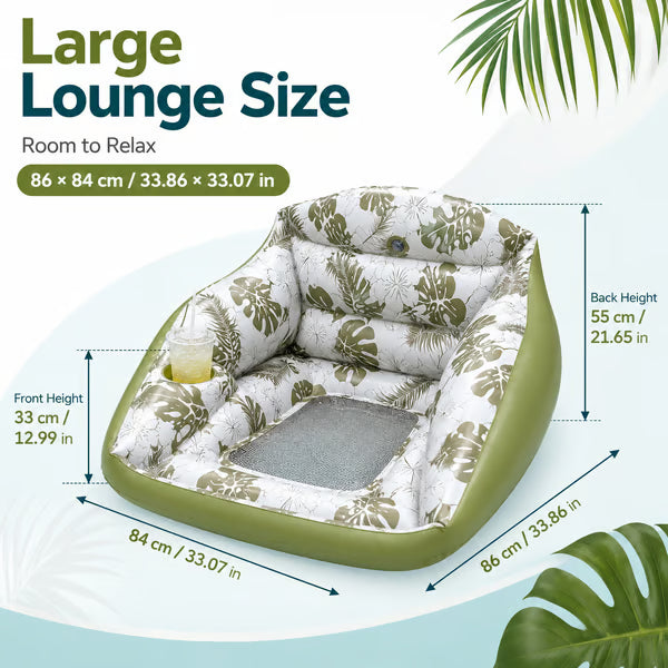 🛋️🏊‍♀️ 3-in-1 Inflatable Pool Lounge Chair🏆