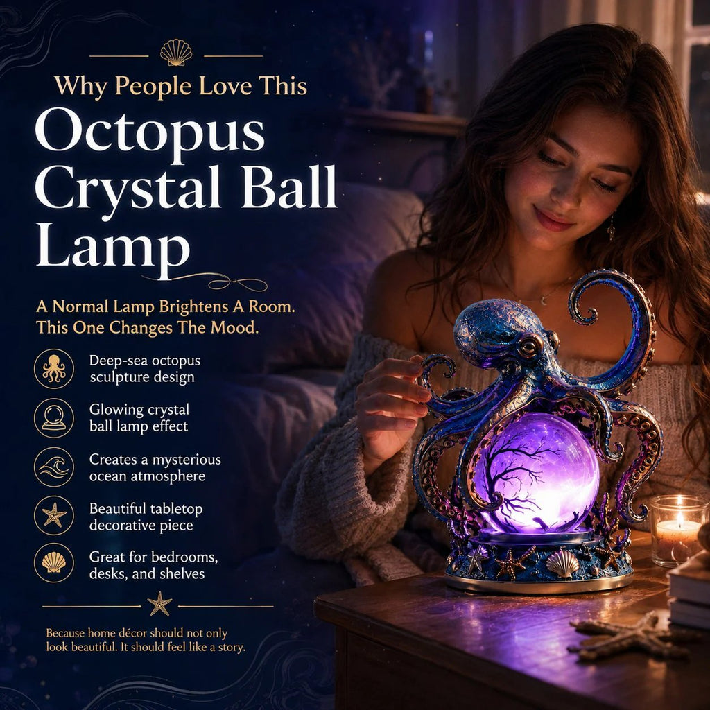 🐙 Deep Sea Octopus Crystal Ball Lamp💋