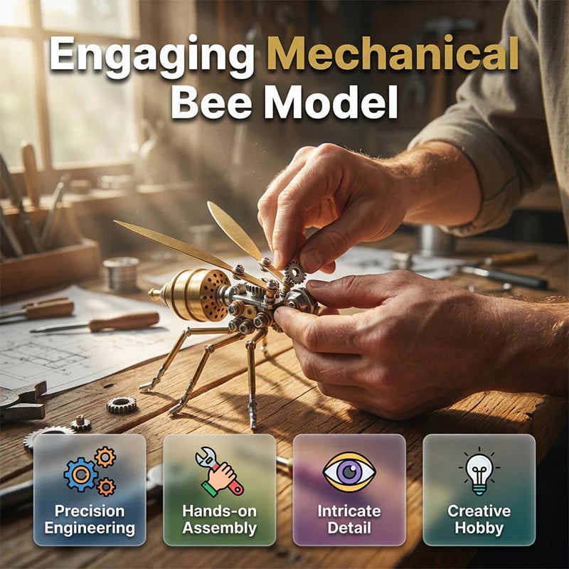 3D Metal Bee Puzzle Assembly Model Kit💋