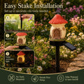🍄🏠Solar Fairy-Tale Mushroom Cottage Garden Light🏆