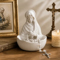 ✝️Resin Blessed Virgin Mary Rosary Holder Statue📿🏆