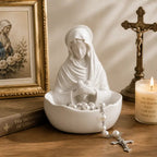 ✝️Resin Blessed Virgin Mary Rosary Holder Statue📿🏆