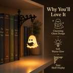 🔥Summer Sale 49% OFF🔥Cozy Reading Ghost Bookshelf Lamp🏆